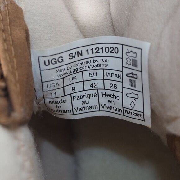 UGG Lakesider Heritage Mid Waterproof Suede Sneakers Chestnut 1121020 Women's 11 - Picture 10 of 11